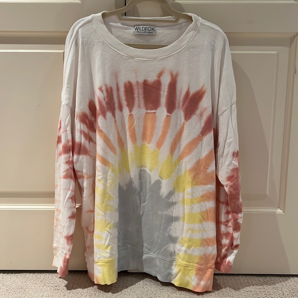 Rainbow Tie Dye WildFox Sweatshirt